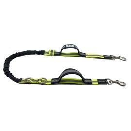 Extra Leash ONLY for TAKSIN The Ultimate Leash System, Super Reflective Leash W/Shock Absorbing Bungee & Two Padded Handles, 4FT Plus Stretch
