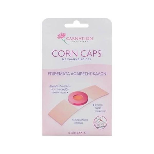 Carnation Corn Caps Self Adhesive Repoval Pads with Salicylic Acid,