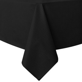 sancua 100% Waterproof Rectangle PVC Tablecloth - 54 x 78 Inch - Oil Proof Spill Proof Vinyl Table Cloth, Wipe Clean Table Cover for Dining Tables, Buffet Parties and Camping, Black