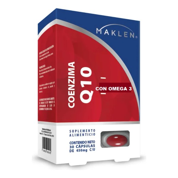 Klen Coenzim Q10 Con Omeg 3 30 Cpsuls 450mg Sbor