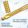 6 Pack Titanium Coated HSS Twist Drill Bits, 3-8mm Hex