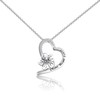 FOTAP Ohana Means Family Necklace - Hawaiian Flower Gift for