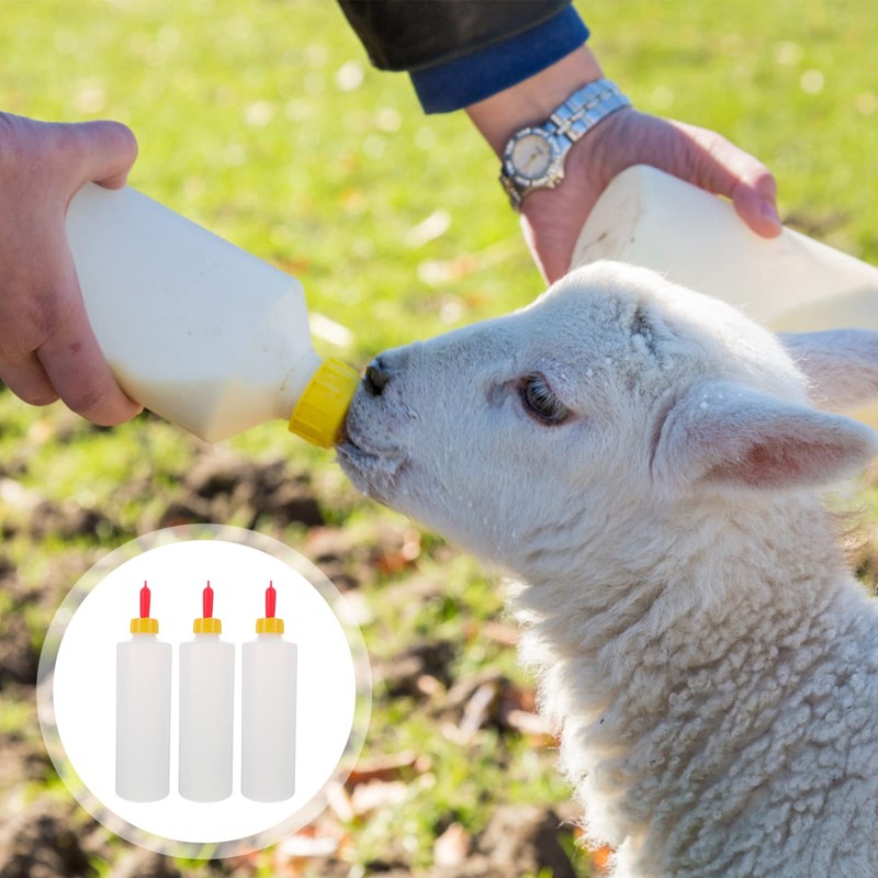 hemoton 5 Sets 400ml Lamb Feeding Bottle Sheep Goat Milk