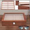 DOONARCES 8 Slots Brown Eyeglass Cases Wooden Sunglass Storage Display
