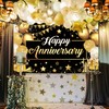 KatchOn, Happy Anniversary Banner Black and Gold - XtraLarge, 72x44