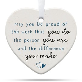 Thank You Gifts for Women, Gifts for Coworkers, Teacher, Best Friend, Nurse Gifts, Christmas Ornaments 2024 Ceramic