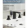 4-16 Inch Waterfall Bathroom Faucet Black, Modern Brass Bathroom Faucets