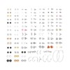 Milacolato 93 Pairs Multiple Stud Earrings Set for Women Stainless Steel Small Hoop Faux Pearl Earrings Star Heart Moon Assorted CZ Stud Earring Jewellery