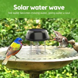 Solar Water Wiggler for Bird Bath,5V 0.5W Round Shaped Solar Water Agitator and Fountain Pump for Garden, Pond, Pool, Outdoor