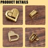 NICENEEDED 6 PCS Heart Turn Lock Clasp, Metal Purse Closure