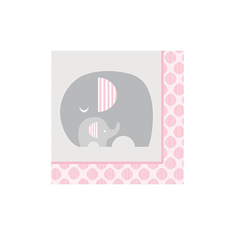 Creative Converting Luncheon Napkins, 6 1/2" x 6 1/2", Pink