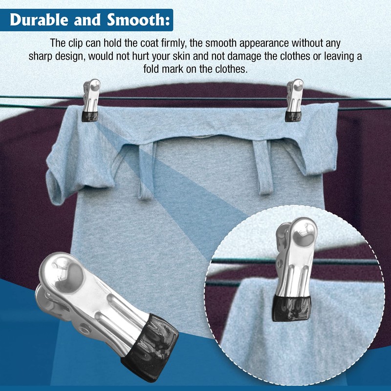 LOYONAL Clothes Pegs Stainless Steel Rustproof – Pack of 40