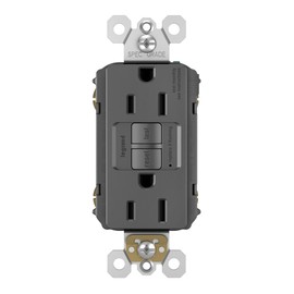 Legrand - Pass & Seymour Radiant Self-Test GFCI Outlet, Black GFCI Outlet, GFCI Outlet 15 Amp, 125 Volt GFCI Electrical Outlet, 1597BKCCD12, 1 Count