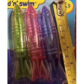 Splash Swim Light Up Dive Torpedos LED 3 Pack For Pool Summer Fun