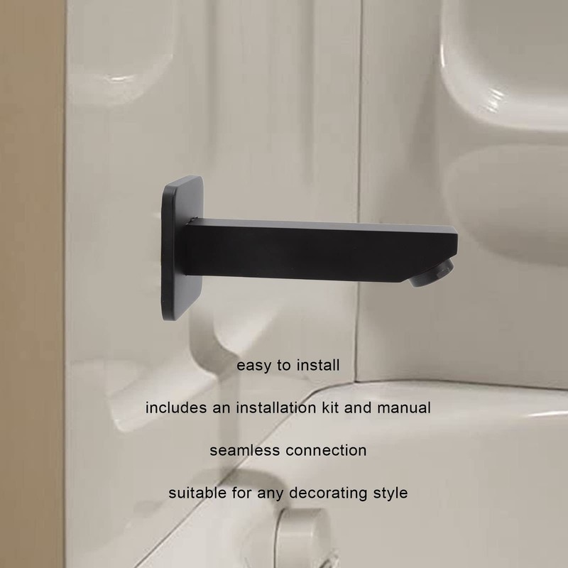 Hapivida Wall Mounted Bath Inlet G1/2 Black Fitting Comfort Bath