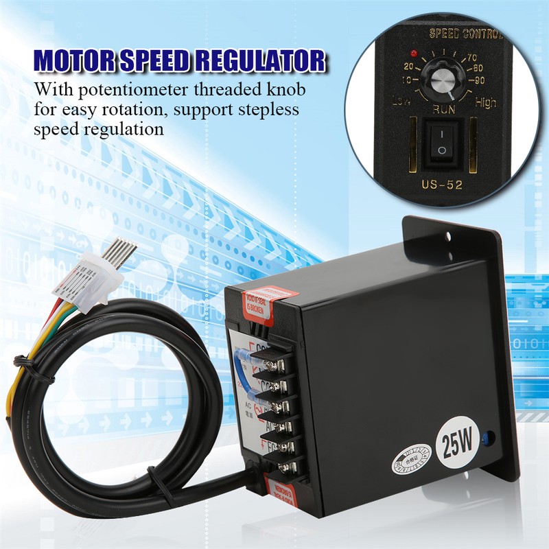 BERM Motor Speed Regulator with Potentiometer Threaded Knob 3.96 Interface