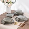 AmorArc Ceramic Dinnerware Sets,Handmade Reactive Glaze Plates and Bowls Set,Highly