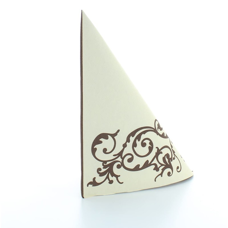 Napkins Pomp Cream Mocha Table Decoration Wedding Decoration Napkins Folded