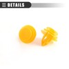 Motoforti Universal Car Door Trim Panel Rivets,9mm Hole Dia,Plastic,Yellow,30Pcs