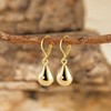 Gold Pendant Earrings for Women, Small Gold Water Drop Earrings