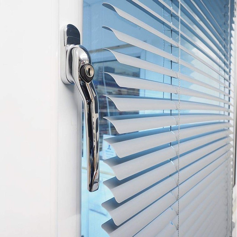 The Venetian Slimline Espag Window Handle in Polished Chrome -