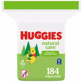 Huggies Natural Care Sensitive Baby Wipes, Unscented, Flip-Top & 1 Refill Pack**