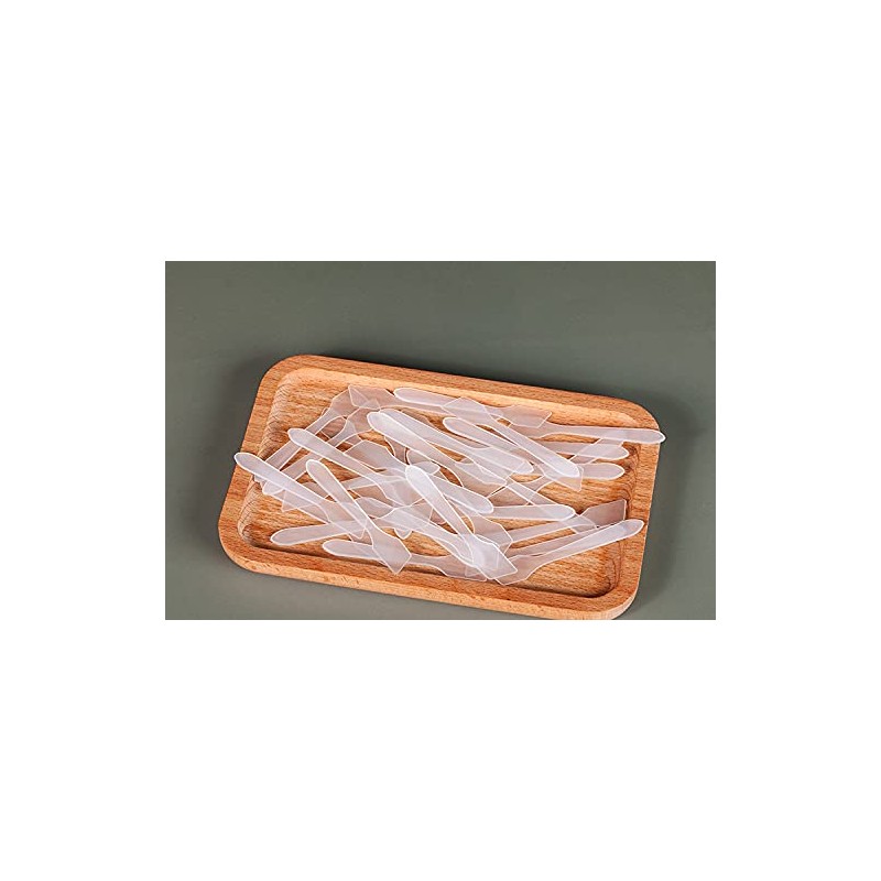 Espátulas de maquillaje reutilizables, 100 unidades, color blanco