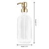 Fresca 16 oz Clear Glass Soap Dispenser with Brushed Gold