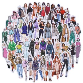Collage Stickers for Girls, 100 Pieces, Material, Person, Stickers, Stylish, Girl, Large Capacity, Flake Stickers, Cute Notebook (Model Style)