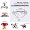 Boviisky Gate Valve Lockout with Safety Padlock, Red Outdoor Faucet