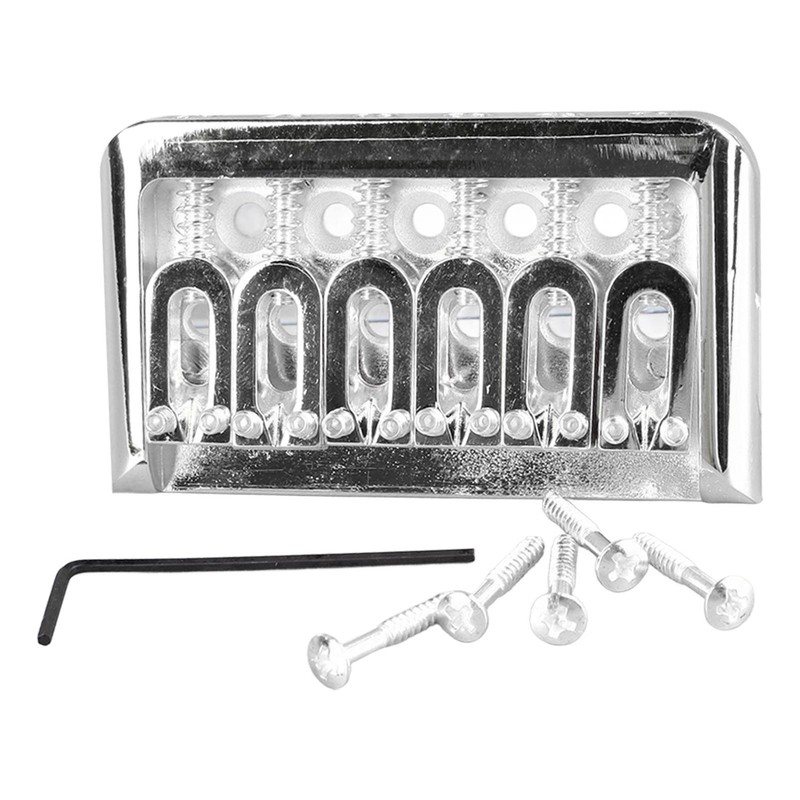 Fixed Hardtail Guitar Bridge U Shape Saddle Bridge Replacement Metal