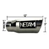 NETAMI 4" Inlet to 5“ Outlet Diesel Exhaust Tip Stainless