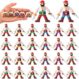 Wesiti 25 Pcs Mini Pirate Action Figures Bulk Miniature Pirate Toys for Kids & Collectors Goody Bag Stuffers Piñata Fillers Party Favors Gift Prize Doll House Landscape DIY