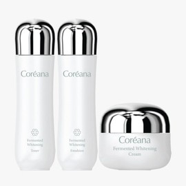 Coreana 코리아나 발효 화이트닝 3종세트 (토너+에멀전+크림) Coreana Fermented Whitening 3-Piece Set (Toner+Emulsion+Cream)