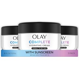 Olay Face Moisturizer Complete All Day UV Moisture Cream with Sunscreen SPF 15, Normal Skin, 2 Fl Oz (Pack of 3)