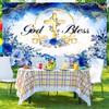 HANSHUAI God Bless Backdrop First Holy Communion Baptism Photography Background