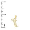 Charm America - Gold Vertical Blessed Charm - 10 Karat