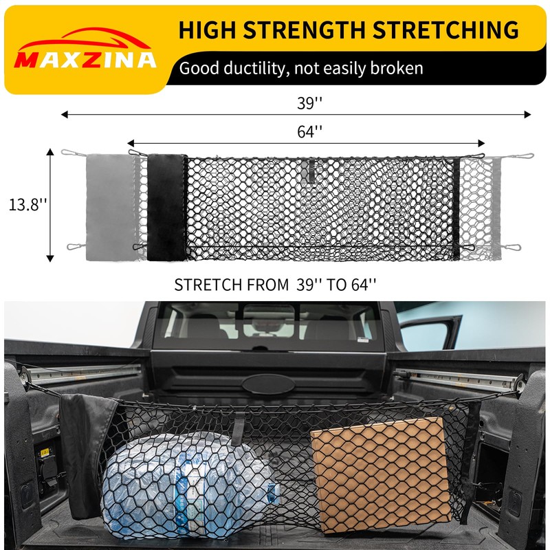 Maxzina Cargo Net Compatible with 2022-2026 Ford Maverick Truck Bed