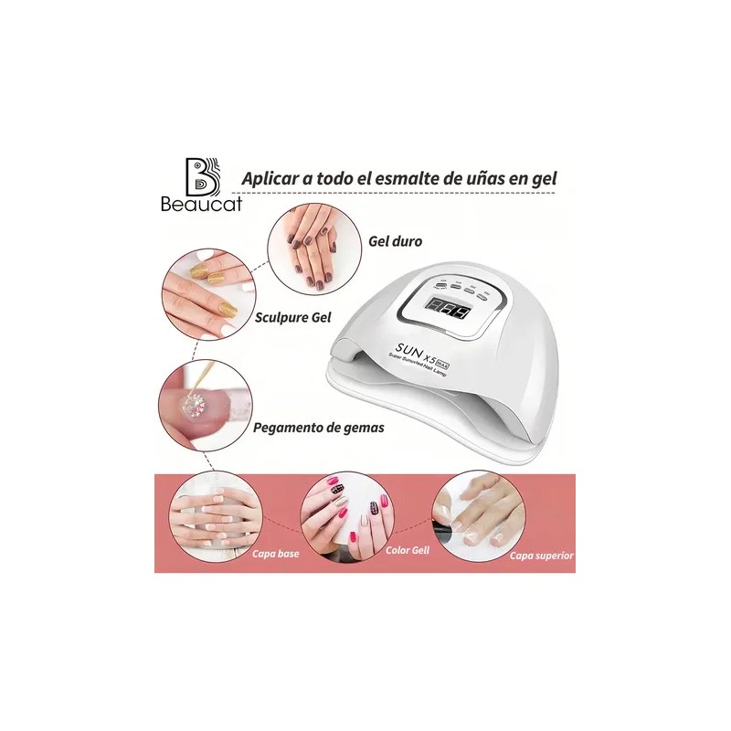 Lamparas De Uv Led Gel Para Uñas Profesional Secadora 180w
