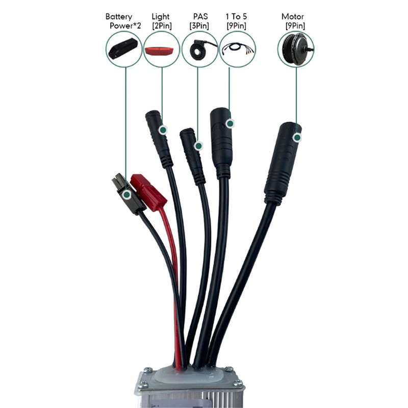 Electric Bike Conversion Kit 25A Controller Waterproof Instrument Control Panel