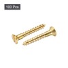 sourcing map Wood Screws M2.5 x 16mm Slotted Flat Head