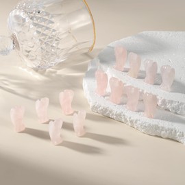 QYDCX Cute Rose Quartz Angel Crystals Healing Healing Reiki Pocket Angel Figurine Polished Healing Gemstone Hand Carved Statue Spiritual Gift for Meditation &Home Decor(1Inch).