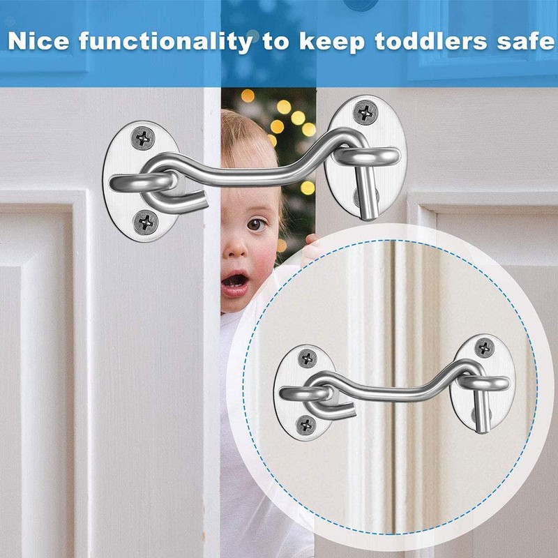 Storm Hook, Cabin Hook 304 Stainless Steel Helter Locking Door