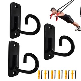 Resistance Band Wall Anchors, Wall Mount Workout Anchors for Resistance Bands, Workout Wall Mount Hooks, Ceiling Mounted Hook Exercise Station for BodyWeight Straps,Strength Training, Home Gym