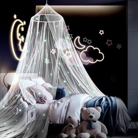 SESAMIS Children's Room Canopy for Girls - Galaxy Cot Canopy for House Bed and Single Bed - Dreamlike Bedroom Decoration for Children's Room - Large Mosquito Net Bed Canopy for Children