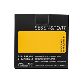 SESN Electrolitos  Colágeno Naranja Mandarina  15 Sticks x 5g  Sodio Potasio Magnesio  Vitaminas B5 B6 C  Hidratación                                 