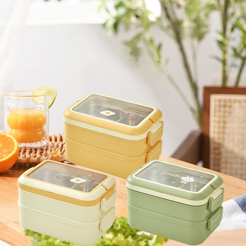Stainless Steel Insulated Lunch Box Multiple Compartments Fashionable Safe Stainless