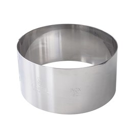 Gobel - Moussering made of stainless steel diameter 10 cm - baking ring made of stainless steel - height 4.5 cm - quick and perfect demoulding - highest quality