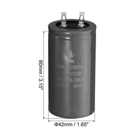 PATIKIL Motor Start Capacitor, 2 Pcs 100uf 300V 50/60Hz CD60 Running Capacitor for Air Conditioners, Electric Motor Starts