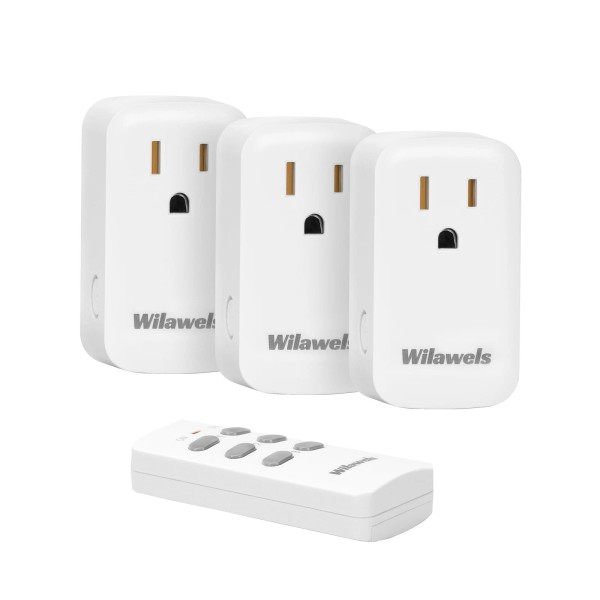Wilawels Remote Control Outlet, Wireless Remote Light Switch, Programmable and